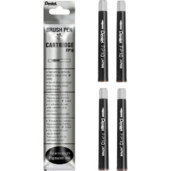Pentel Brush Pen FP10 Refill Cartridges Pack of 4