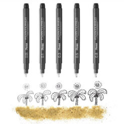 Pentel Pointliner Pen Black YS20P/5-A - 5 Pack