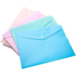 Premier Stationery Pastel Button Stud Wallets Assorted Pack of 5