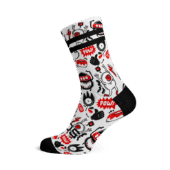 Sox Premium Cycling Bike Socks Patterned Seamless 5" Crew Style