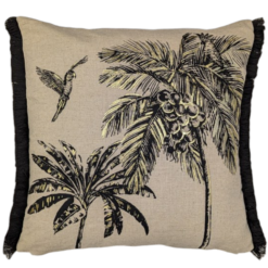 Amazonia Black & Gold Tropical Cushion Cover - cushion-with-inner-pad