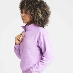 AWDis Ladies Cropped 1/4 Zip Sweatshirt