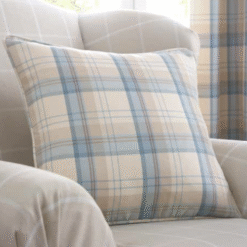 Balmoral Cushion Covers in Duck Egg Blue, Mustard Ochre or Green