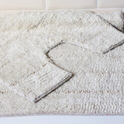 Bath Mat Set 2 Piece Washable - Chalk White