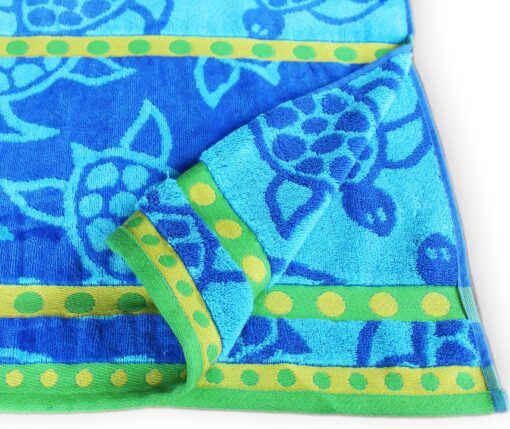 Beach Towel Blue Turtles Large Luxury Velour