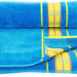 Beach Towels Blue & Yellow Large Luxury Velour