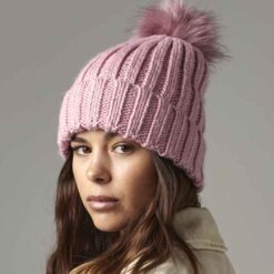Beechfield Verbier Fur Pop Pom Beanie