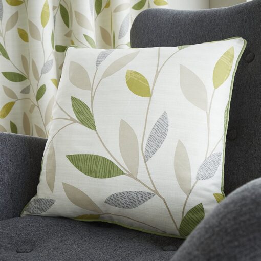 Beechwood Leaf Trail Cushion Covers - green