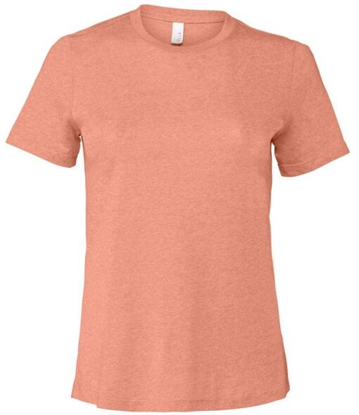 Bella Ladies Relaxed CVC T-Shirt - Heather Sunset, XL