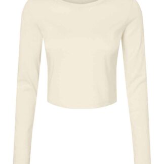 Bella Micro Rib Long Sleeve Baby T-Shirt - Solid Natural Blend, XXL