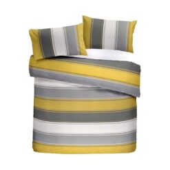 Betley Grey and Yellow Duvet Cover Sets Striped