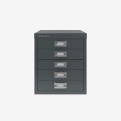 Bisley Cabinet 5 Drawer H125NL Anthracite Grey