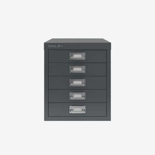 Bisley Cabinet 5 Drawer H125NL Anthracite Grey