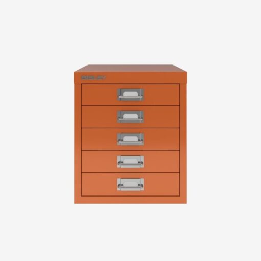 Bisley Cabinet 5 Drawer H125NL Orange