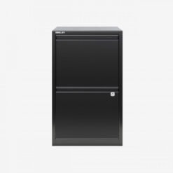 Bisley Filing Cabinet 2 Drawer FFPFA2 Flush Handle Black