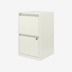 Bisley Filing Cabinet 2 Drawer FFPFA2 Flush Handle Chalk White