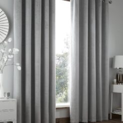 Brigitte Curtains Silver Faux Fur 66 x 54 " by BY CAPRICE HOME