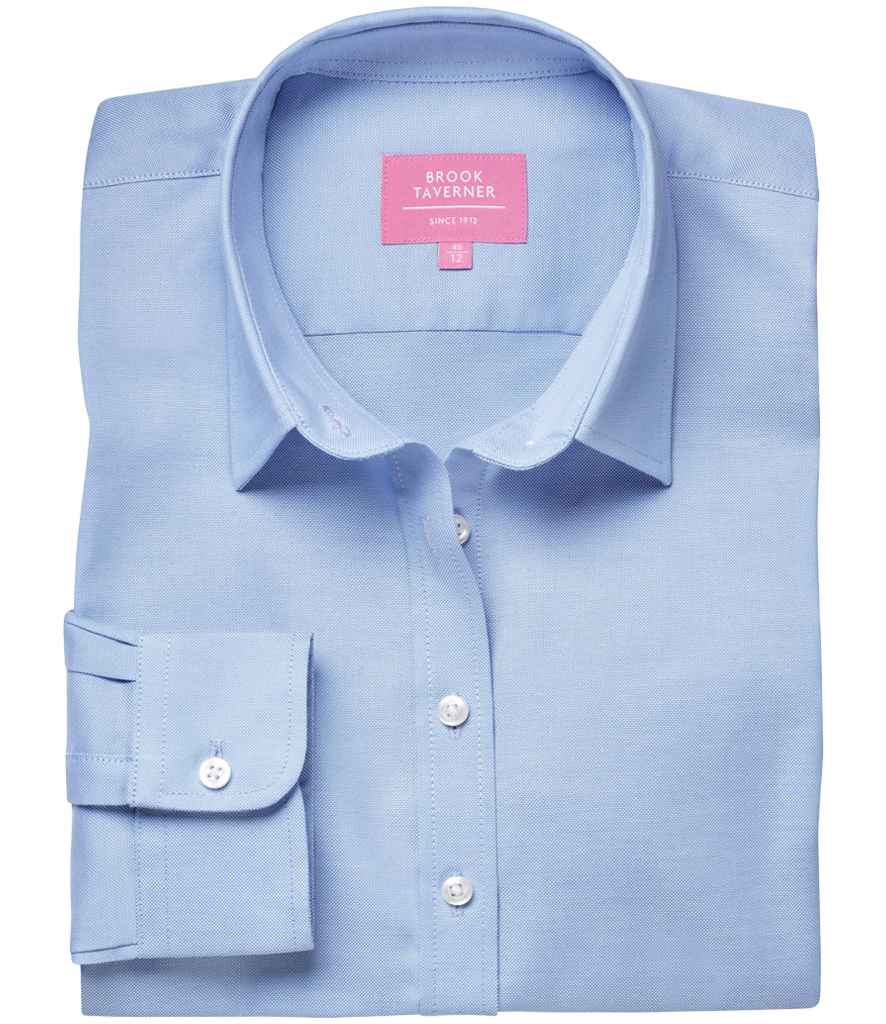 Brook Taverner Ladies Albany Long Sleeve Classic Oxford Shirt - 20