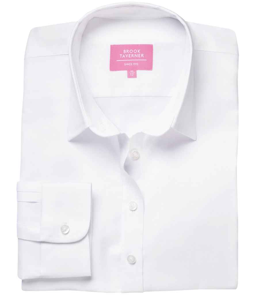 Brook Taverner Ladies Albany Long Sleeve Classic Oxford Shirt - 20