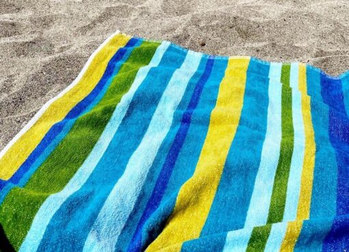 Cabana Striped Beach Towels Blue