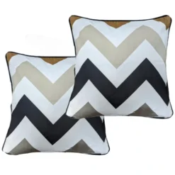 Chevron Tan Cushion Cover