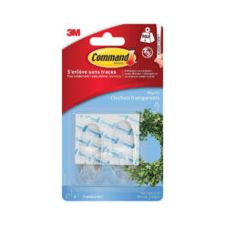 Command Medium Clear Hooks with Clear Strips 17091CLR