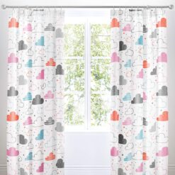 Cosatto - Fairy Clouds - Pair of Pencil Pleat Curtains - 66" Width X 72" Drop (168 X 183Cm) in Multicolour