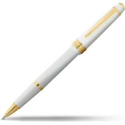 Cross Bailey Rollerball Pen White Resin and Gold Tone - Black Ink