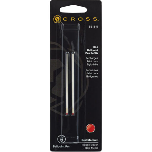 Cross Mini/ Micro Ballpoint Refill Medium Pack 2 Red 8518-5
