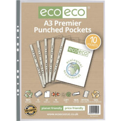 eco-eco 10 x A3 Premier Portrait Multi Punched Pockets