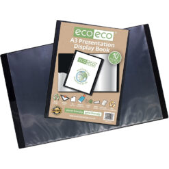 eco-eco A2 10 Pocket Presentation Display Book Black