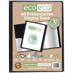 eco-eco A4 Punched Pockets 100% Recycled Smooth Clear Glass Premier Pack 100