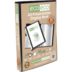 eco-eco A3 50% Recycled 80 Pocket Presentation Display Book