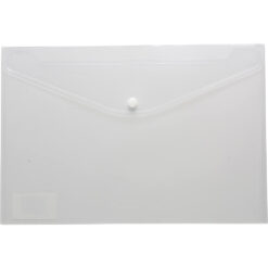 eco-eco A3 Clear Recycled Press Stud Wallets Envelope Folders 5 Pack