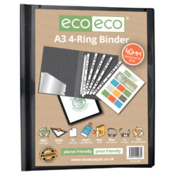 eco-eco A3 Presentation 4 "D" Ring Portrait Binder