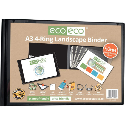 eco-eco A3 Presentation 4 Ring Landscape Binder