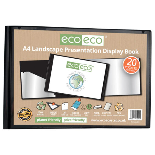 eco-eco A4 60 Pocket Clear Presentation Display Book
