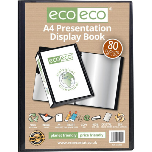 eco-eco A4 80 Pocket Presentation Display Book