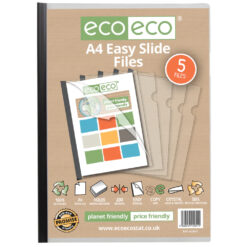 eco-eco A4 Bag Easy Slide Files x 5 Pack
