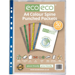 eco-eco A4 Premier Multi Punched Pockets x 50 Pack