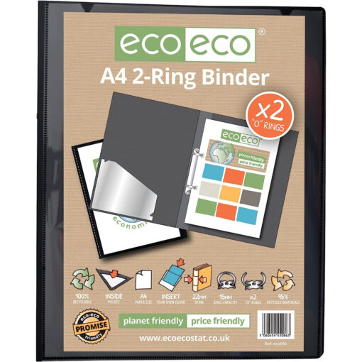 eco-eco A4 Presentation 2 Ring Portrait Binder
