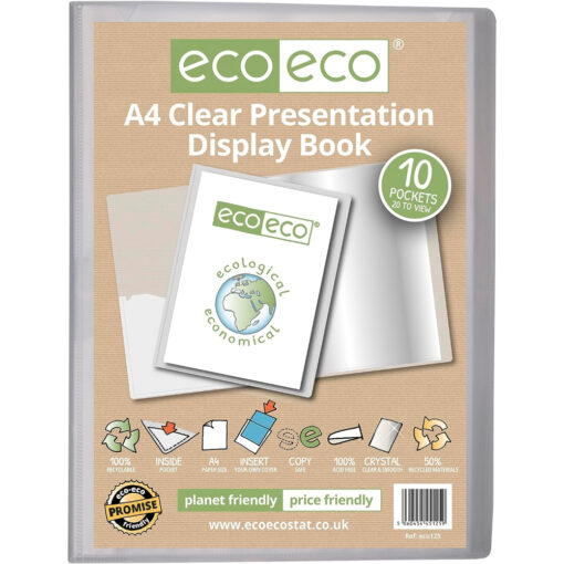 eco-eco A5 10 Pocket Clear Presentation Display Book