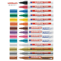 Edding 750 Paint Marker Pens Bullet Tip Low Odour 2-4mm Line - 14 colours