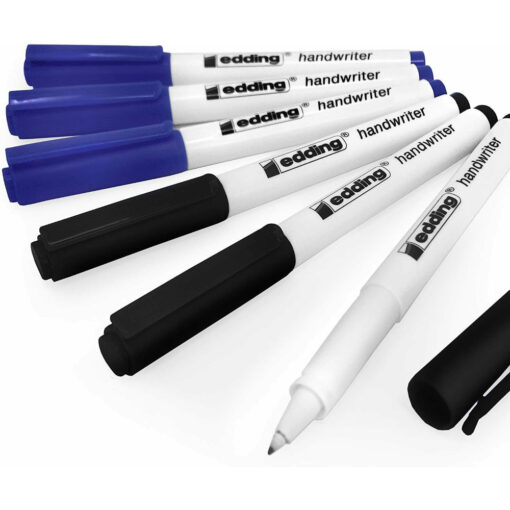 Edding Handwriter Handwriting Pens Blue & Black - Pack of 6
