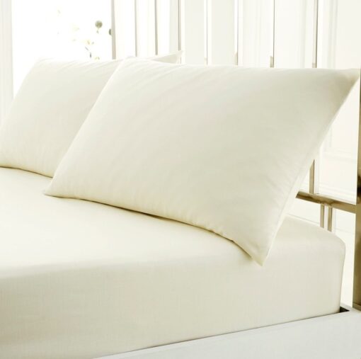 Egyptian Cotton Cream Pillowcase Pair