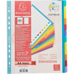 Exacompta Forever A4+ Extra Wide 12 Part Dividers