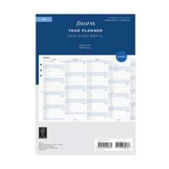 Filofax A5 Vertical Year Planner 2026 English