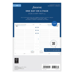 Filofax One Day On A Page Diary With Appointments A5 2026 Multilanguage