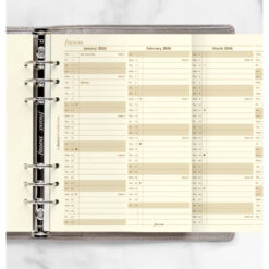 Filofax Vertical Year Planner A5 Cotton Cream 2026 English