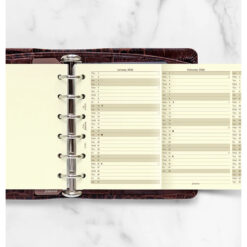 Filofax Vertical Year Planner Pocket Cotton Cream 2026 English